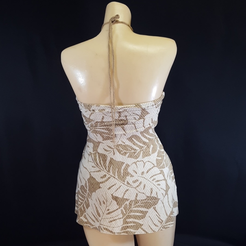 TOMMY BAHAMA XS Tie Back Halter Top Stretchy Flow - Picture 6 of 7